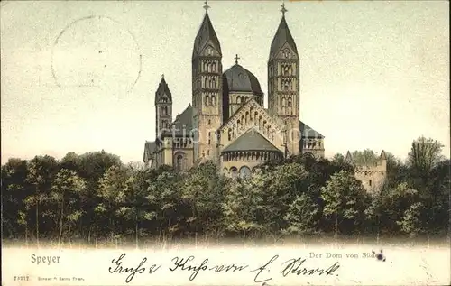 Speyer Rhein Dom von Sueden Kat. Speyer