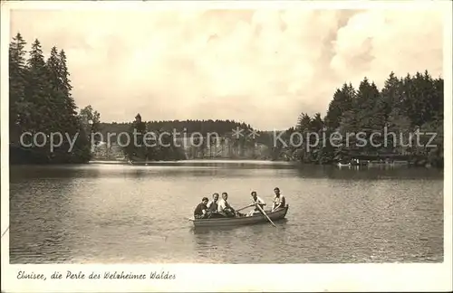 Kaisersbach Welzheim Ebnisee Perle des Welzheimer Waldes Ruderboot / Kaisersbach /Rems-Murr-Kreis LKR