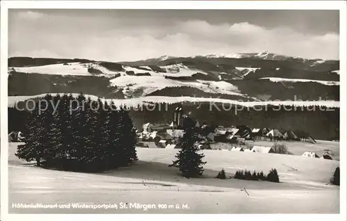 St Maergen Panorama Hoehenluftkurort Wintersportplatz Schwarzwald Kat. St. Maergen