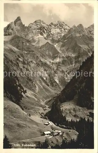 Einoedsbach mit Maedelegabelgruppe Kat. Oberstdorf