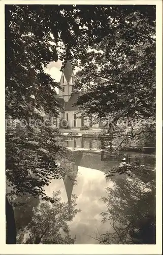 Blaubeuren Blautopf mit Klosterkirche Kat. Blaubeuren