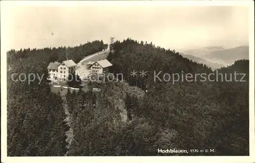 Badenweiler Hotel Hochblauen Schwarzwald Original Straehle Bild Nr 16079 Fliegeraufnahme Kat. Badenweiler