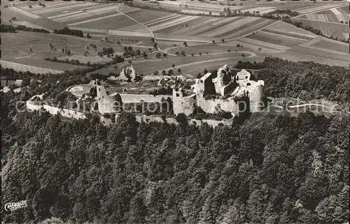 Kuessaberg im Klettgau Burg Ruine Fliegeraufnahme Kat. Kuessaberg