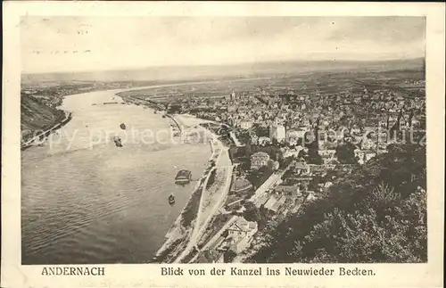 Andernach Blick von der Kanzel ins Neuwieder Becken Kat. Andernach