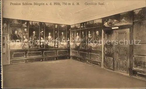 Kandern Pension Schloss Buergeln Gemaelde Saal Kat. Kandern