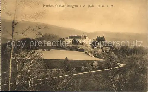 Kandern Pension Schloss Buergeln Panorama Poesie J.P. Hebel Kat. Kandern