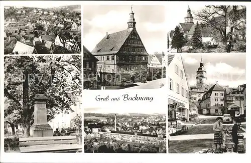 Backnang Teilansichten Denkmal Strassenpartie Kat. Backnang