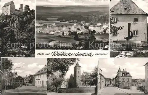 Windischeschenbach Burg Neuhaus Brunnen Strassenpartie Kirche Kat. Windischeschenbach