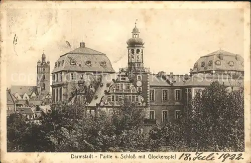Darmstadt Schloss mit Glockenspiel Kat. Darmstadt