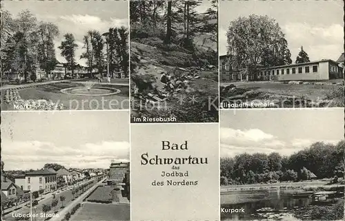 Bad Schwartau Markt Riesebusch Kurheim Kurpark Luebecker Strasse Jodbad Kat. Bad Schwartau