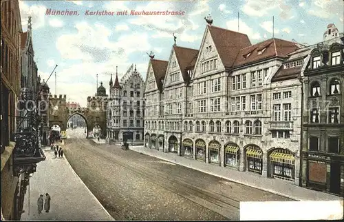 Muenchen Karlstor mit Neuhauserstrasse Kat. Muenchen