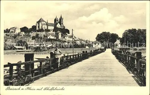 Breisach Rhein Schiffsbruecke Muensterberg Kat. Breisach am Rhein