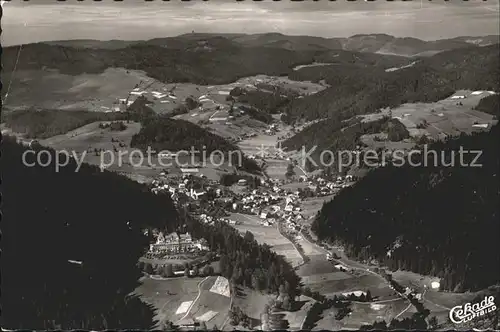 Todtmoos mit Blick zum Feldberg Schwarzwald Kurort Fliegeraufnahme Kat. Todtmoos