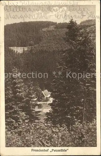 Kipsdorf Fremdenhof Putzmuehle im Poebeltal Kat. Altenberg