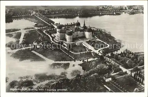 Moritzburg Sachsen Jagdschloss Fliegeraufnahme Kat. Moritzburg Dresden