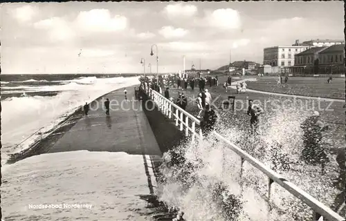 Norderney Nordseebad Historische Marienhoehe Stiftung Koenigin Marie von Hannover Promenade Sturm Kat. Norderney