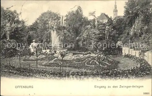 Offenburg Eingang zu den Zwinger Anlagen Kat. Offenburg