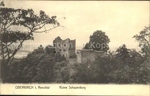 Oberkirch Baden Burg Ruine Schauenburg im Renchtal Kat. Oberkirch