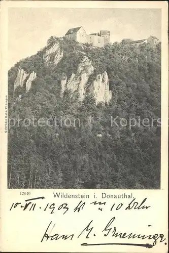 Beuron Donautal Burg Wildenstein Kat. Beuron