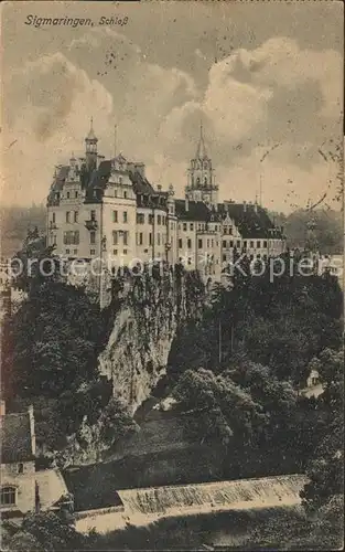 Sigmaringen Schloss Donau Wehr Kat. Sigmaringen