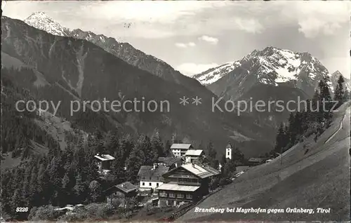 Brandberg Tirol gegen Gruenberg Alpen Kat. Brandberg