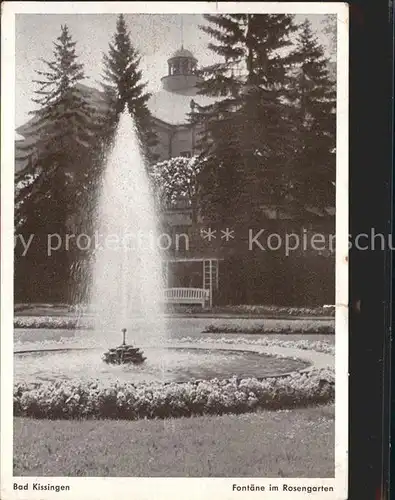 Bad Kissingen Fontaene im Rosengarten Rakoczy Fest Kat. Bad Kissingen