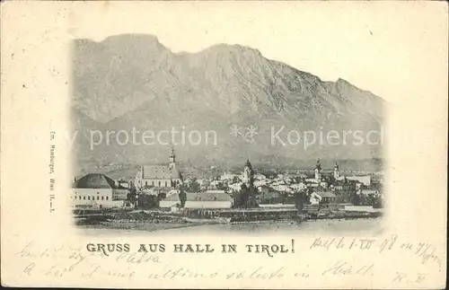 Hall Tirol Gesamtansicht mit Alpen Kat. Hall in Tirol