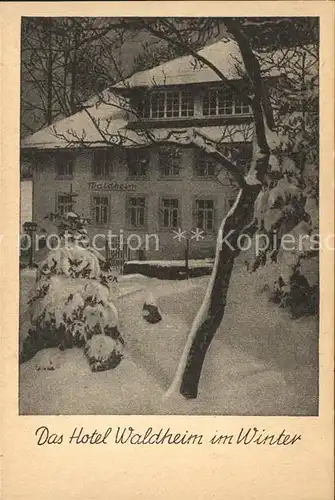 Herrischwand Hotel Waldheim im Winter Kat. Herrischried