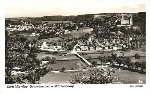 Eichstaett Oberbayern Gesamtansicht mit Willibaldsburg Kat. Eichstaett