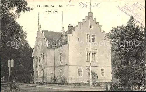 Freiberg Sachsen Lindenhaus Giebel Kat. Freiberg