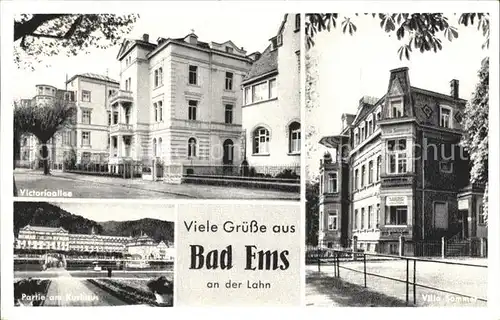 Bad Ems Victoriaallee Villa Sommer Kurhaus Kat. Bad Ems