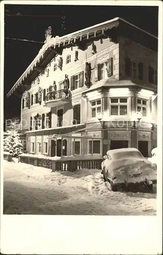 Garmisch Partenkirchen Clausings Posthotel im Winter Kat. Garmisch Partenkirchen