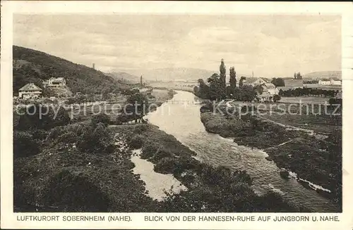 Sobernheim Bad Blick von der Hannesen Ruhe auf Jungborn und Nahe Kat. Bad Sobernheim