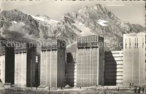 Kaprun Sperre Moserboden Staumauer Kitzsteinhorn Kat. Kaprun