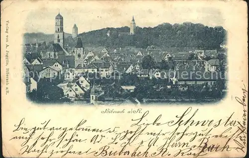 Biberach Riss Stadtbild mit Kirche Kat. Biberach an der Riss