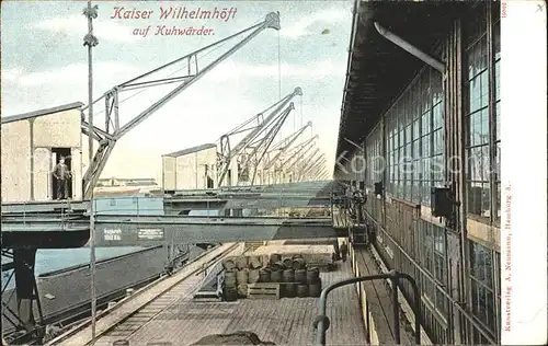 Hamburg Kaiser Wilhelmhoeft auf Kuhwaerder Hafen Kran Kat. Hamburg