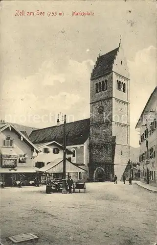 Zell See Marktplatz Kirche Kat. Zell am See