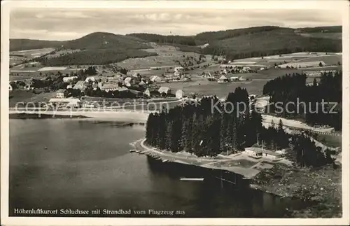 Schluchsee Strandbad Hoehenluftkurort Schwarzwald Fliegeraufnahme Kat. Schluchsee