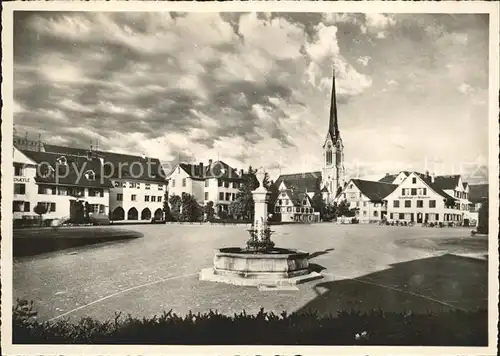 Amriswil TG Marktplatz Brunnen Kirche Kat. Amriswil