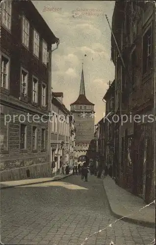 Bautzen Schuelerstrasse und Schuelerturm Kat. Bautzen