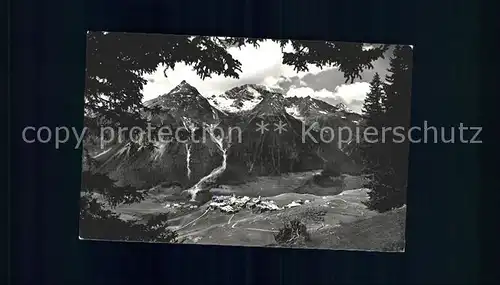 Latsch Panorama mit Piz d Aela Albula Alpen Kat. Latsch