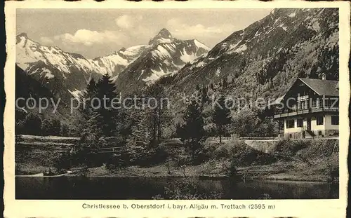 Oberstdorf Christlessee mit Trettach Allgaeuer Alpen Kat. Oberstdorf