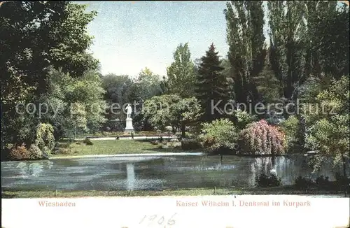 Wiesbaden Kaiser Wilhelm I Denkmal im Kurpark Kat. Wiesbaden