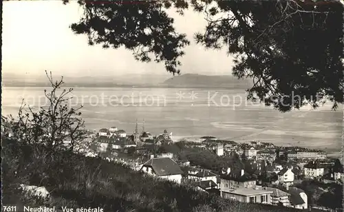 Neuchatel NE et le lac vue generale Kat. Neuchatel