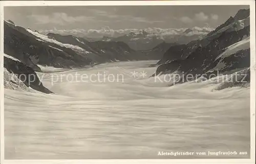 Aletschgletscher vom Jungfraujoch aus Kat. Aletsch Grosser