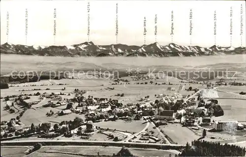 Hoechenschwand Kurort Hochschwarzwald Alpenpanorama Fliegeraufnahme Kat. Hoechenschwand