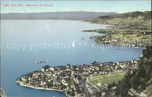 Montreux VD et Clarens Panorama Lac Leman Bon Port Kat. Montreux