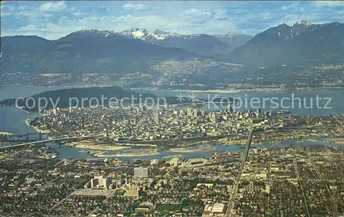 Vancouver British Columbia Aerial view of Downtown Harbour Kat. Vancouver