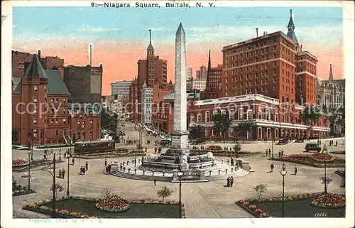 Buffalo New York Niagara Square Obelisk Kat. Buffalo