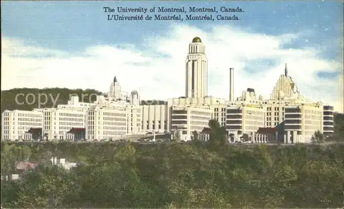 Montreal Quebec University Kat. Montreal